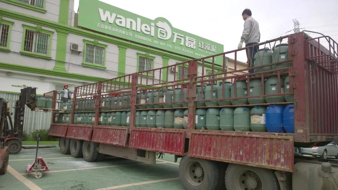 節(jié)后復(fù)工大單 | 今天，又有30噸萬磊無阻力真石漆即將為你的新家添磚加瓦